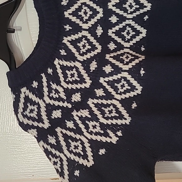 Aerie Navy and White Sweater - Picture 2 of 6